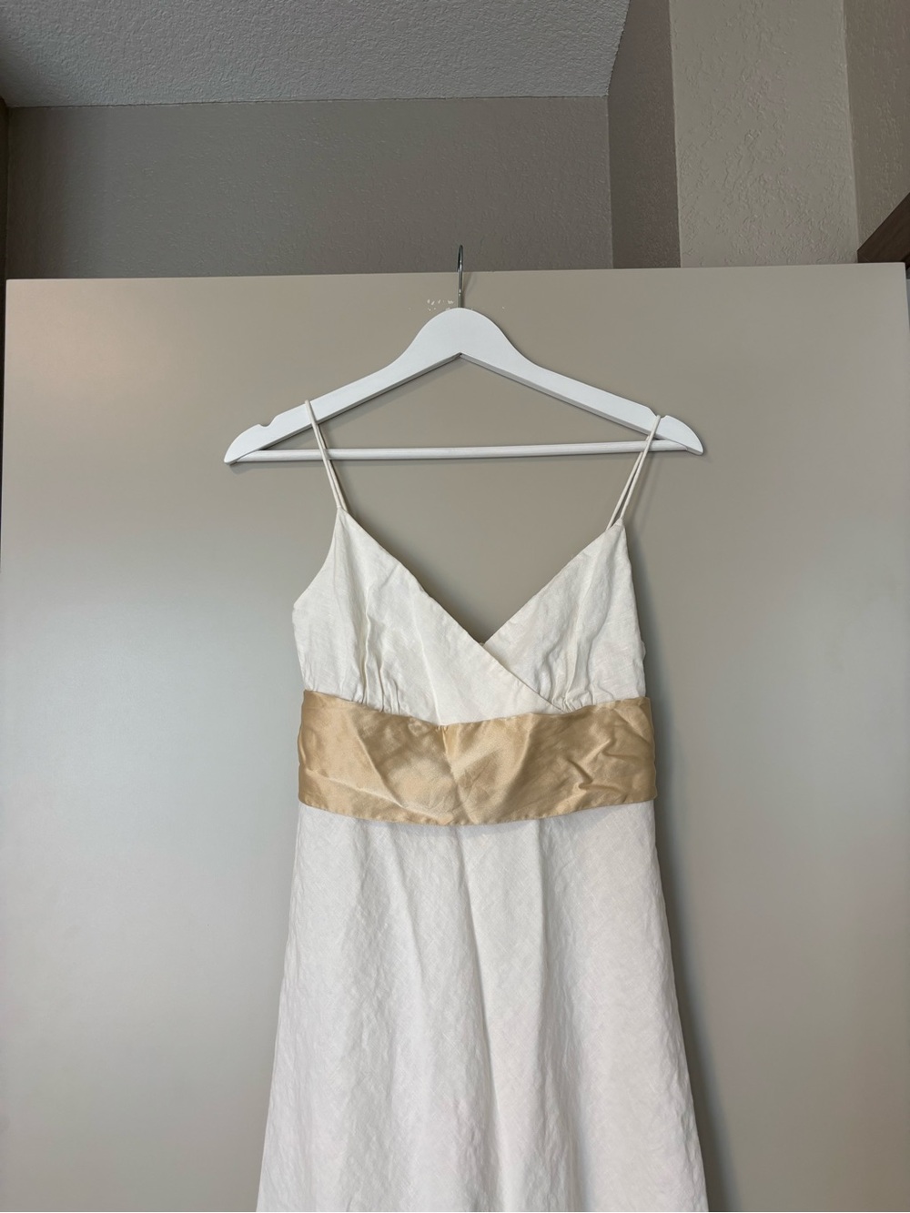 J. Crew 100% Linen with 100% Silk Lining Maxi Dress Cottagecore Greek Goddess - Picture 6 of 7